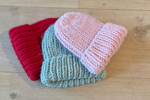 I LOVE MR MITTENS Chunky Wool "Plain Beanie" div. Farben