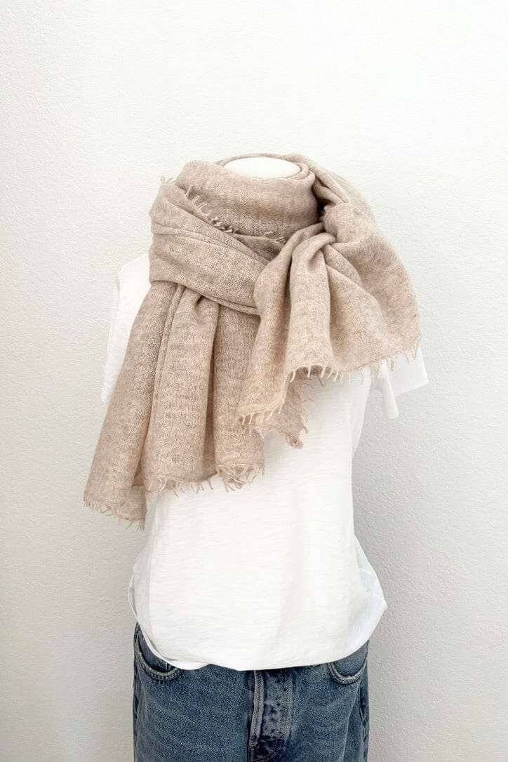 Choice by Réjane Rosenberger cashmere scarf gray méliert (MS-70027)