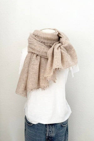 Choice by Réjane Rosenberger cashmere scarf gray méliert (MS-70027)