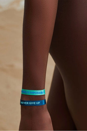 Satin Bracelet "Never Give Up" von Sorbet Island