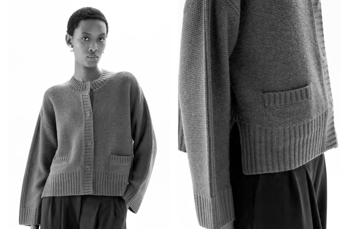 FFC Strickcardigan "14093" brown/aubergine