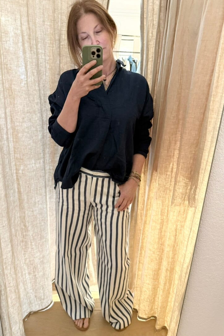 RABENS SALONER  Baumwollbluse "JOJO" navy