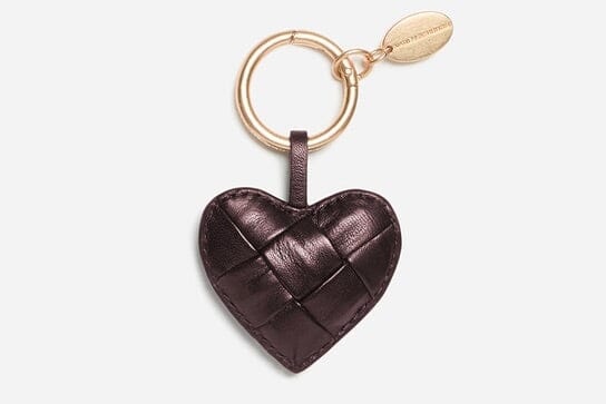 VANESSA BRUNO Ledercharm "Heart" coffee