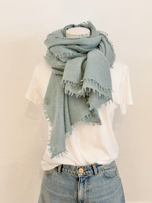 Choice by Réjane Rosenberger cashmere scarf gray méliert (MS-70027)