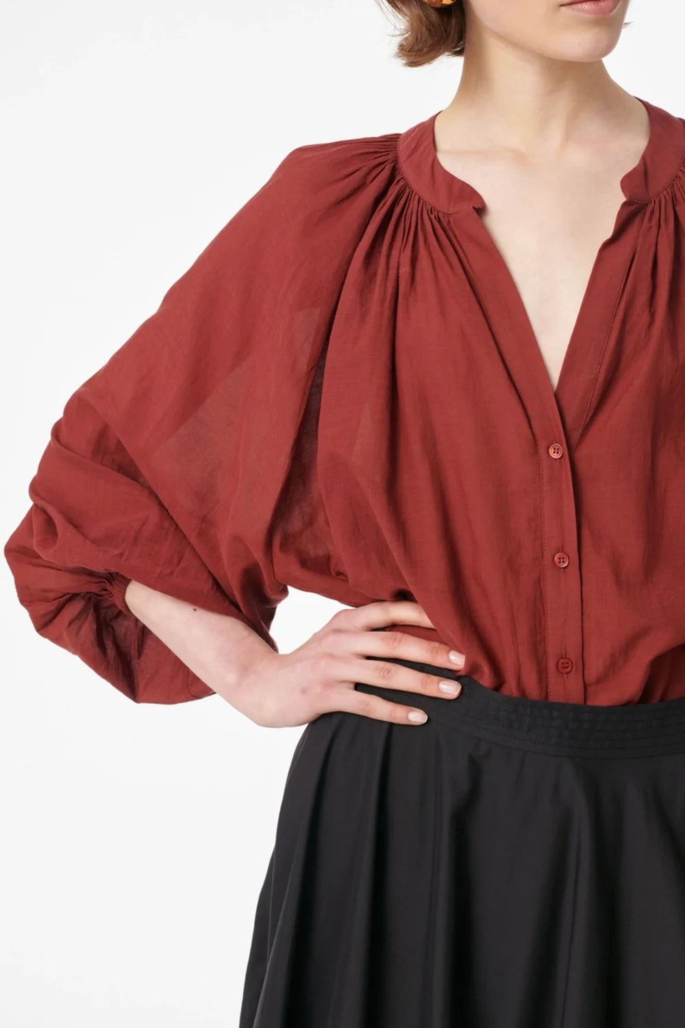 VANESSA BRUNO Baumwollbluse "EDME" épice