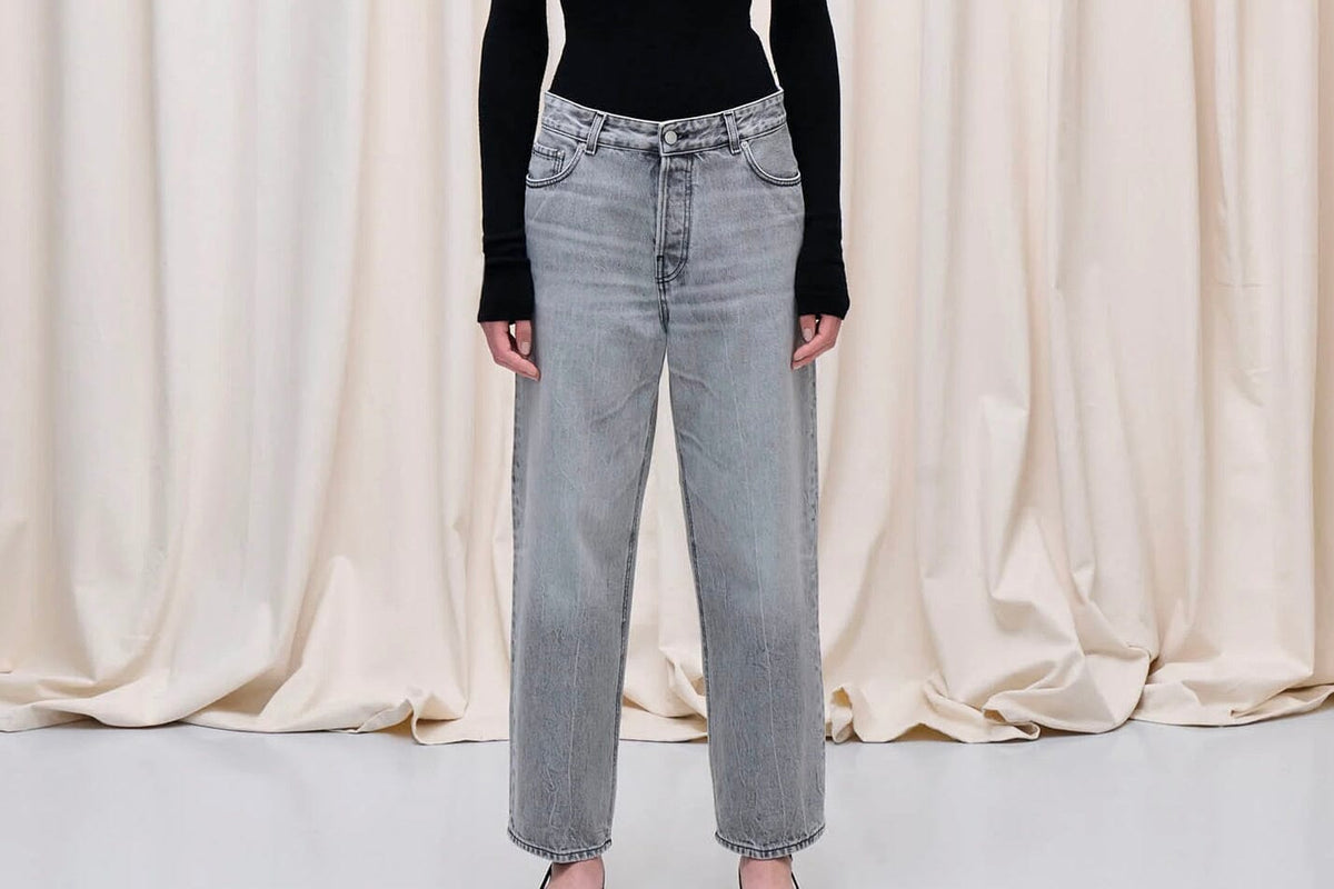 HAIKURE Wide Jeans "BETTY" fog grey