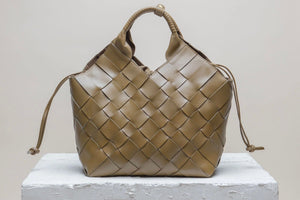 CALAJADE Leather shopper "MISU" L nutmeg