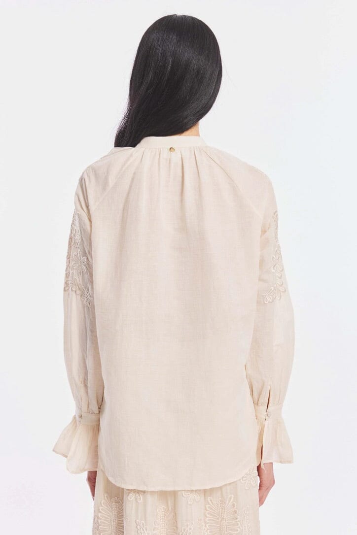 ANTIK BATIK Baumwollmixbluse "Marta" cream