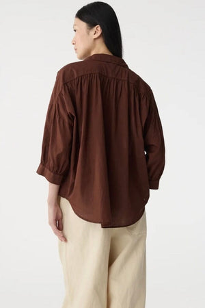 KNIT TED Baumwollbluse "MOOK" brown