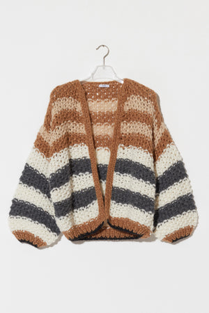MAIAMI Hand - Strickjacke fudge-creme