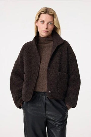 KNIT TED Teddyjacke "JILL" chocolat