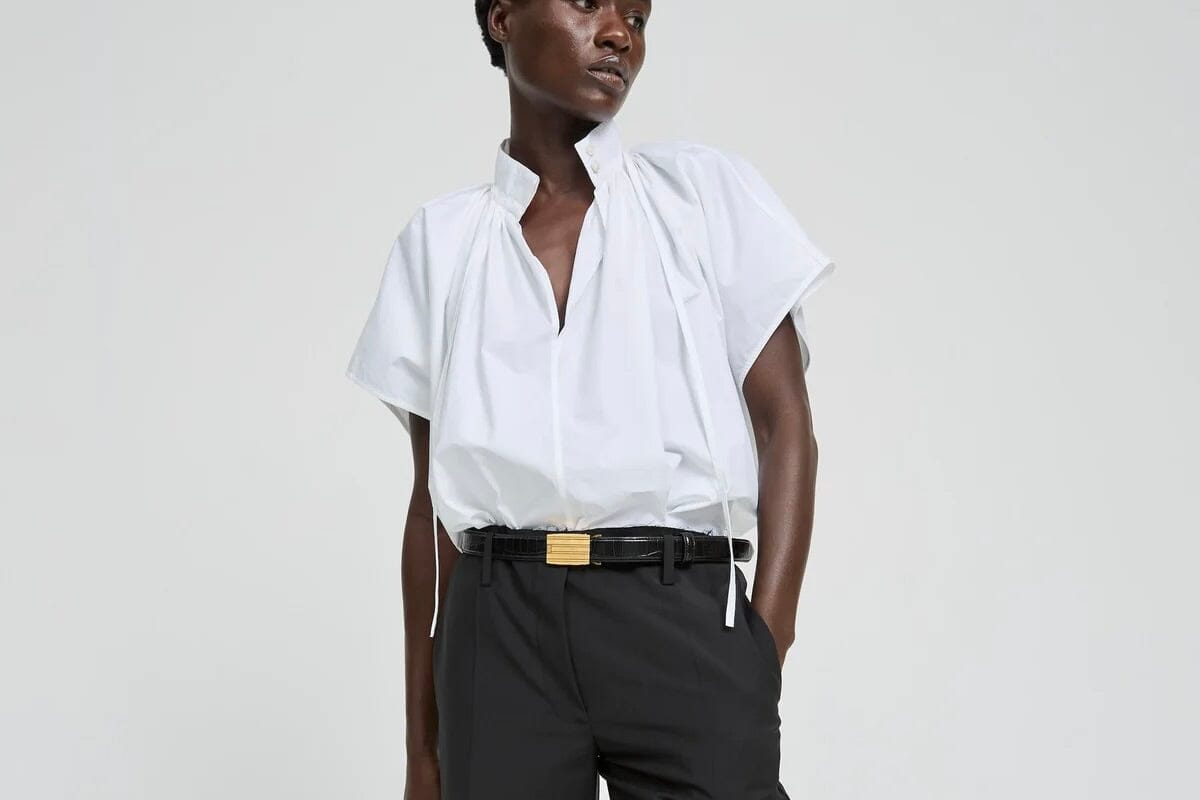 LAURENCE BRAS Baumwollbluse "WHEELESS" weiss