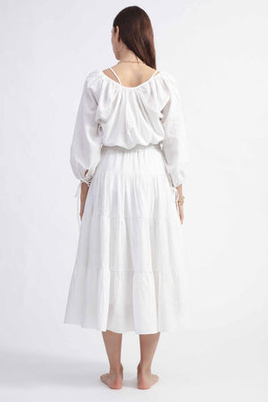 OWL Marrakech long shirt dress "Maison" white
