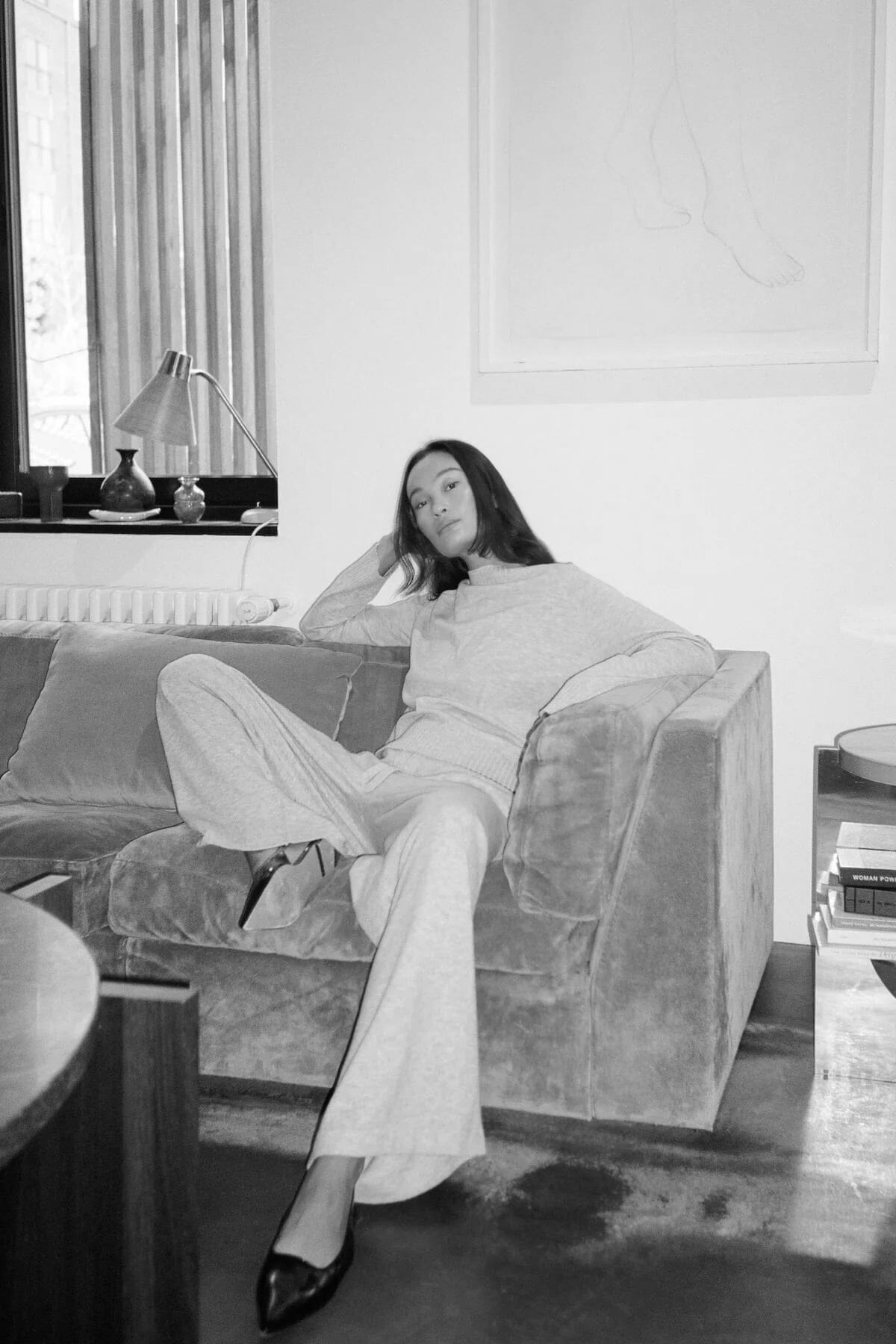 RABENS SALONER  Strick Lounge Sweater "Ruca" oliv