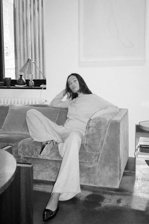 RABENS SALONER  Strick Lounge Sweater "Ruca" oliv