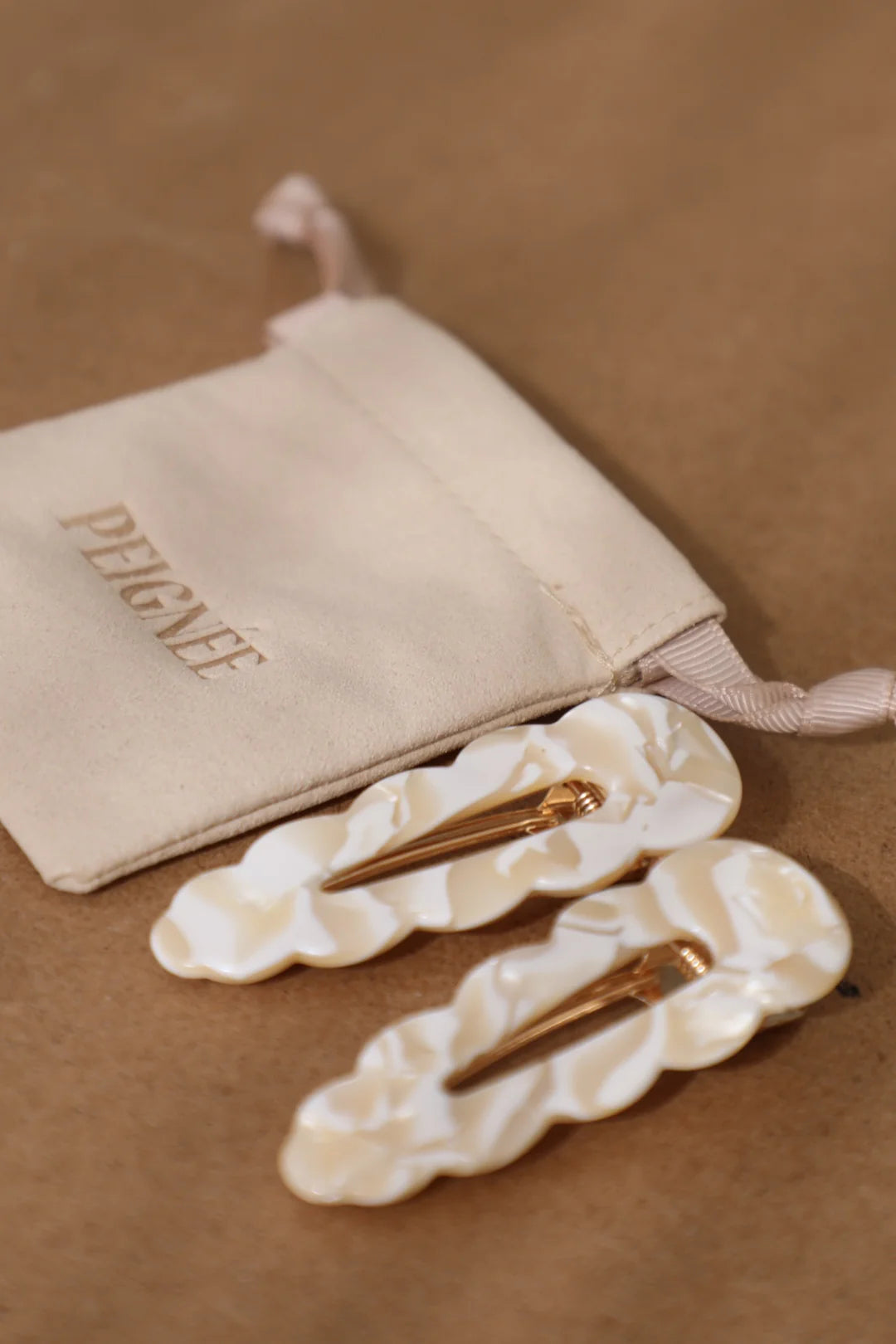 Peignée Paris Barettes "Signature" pop corn