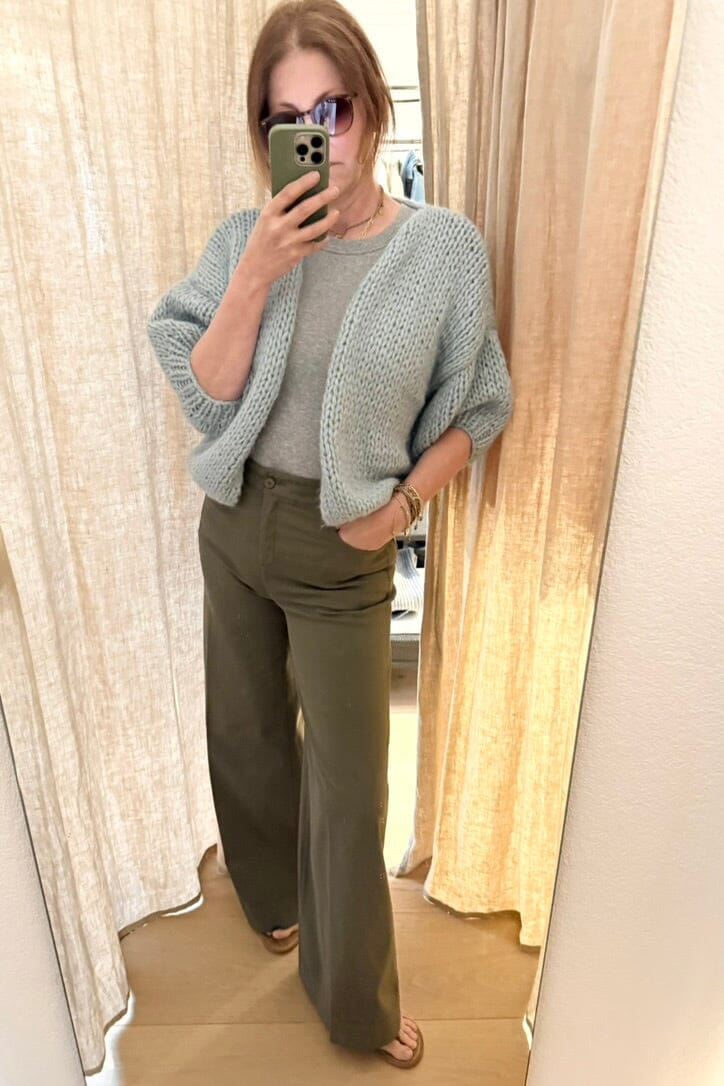 VIA MASINI  Baumwollhose "PANTEI" kaki