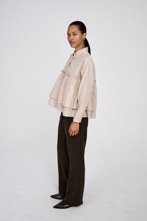 RABENS SALONER  Baumwollbluse "SHAKER" weiss