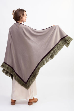 Choice by Réjane Rosenberger Cashmere Poncho multi taupe