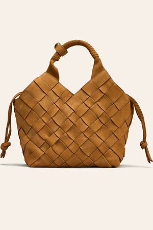CALAJADE Wildledershopper "MISU" MEDIUM - camel