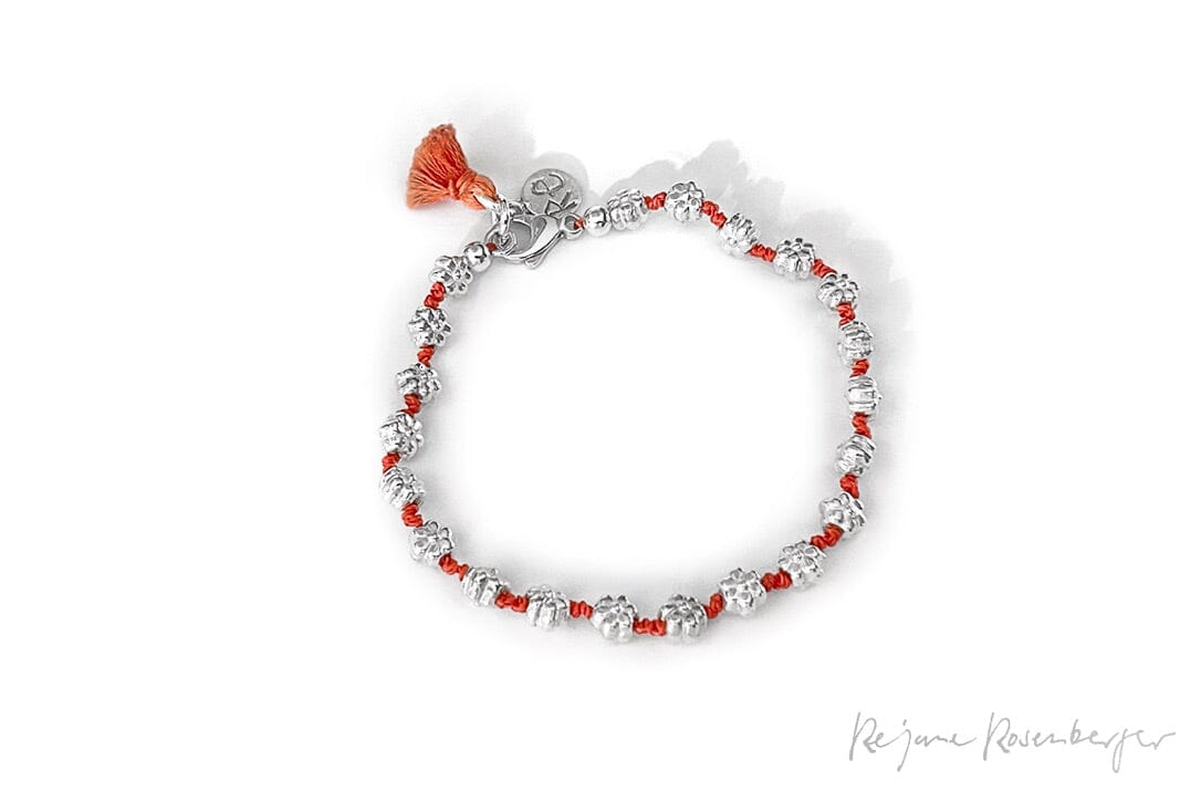 REJANE ROSENBERGER DESIGN Silberarmband "Fleur" geknüpft