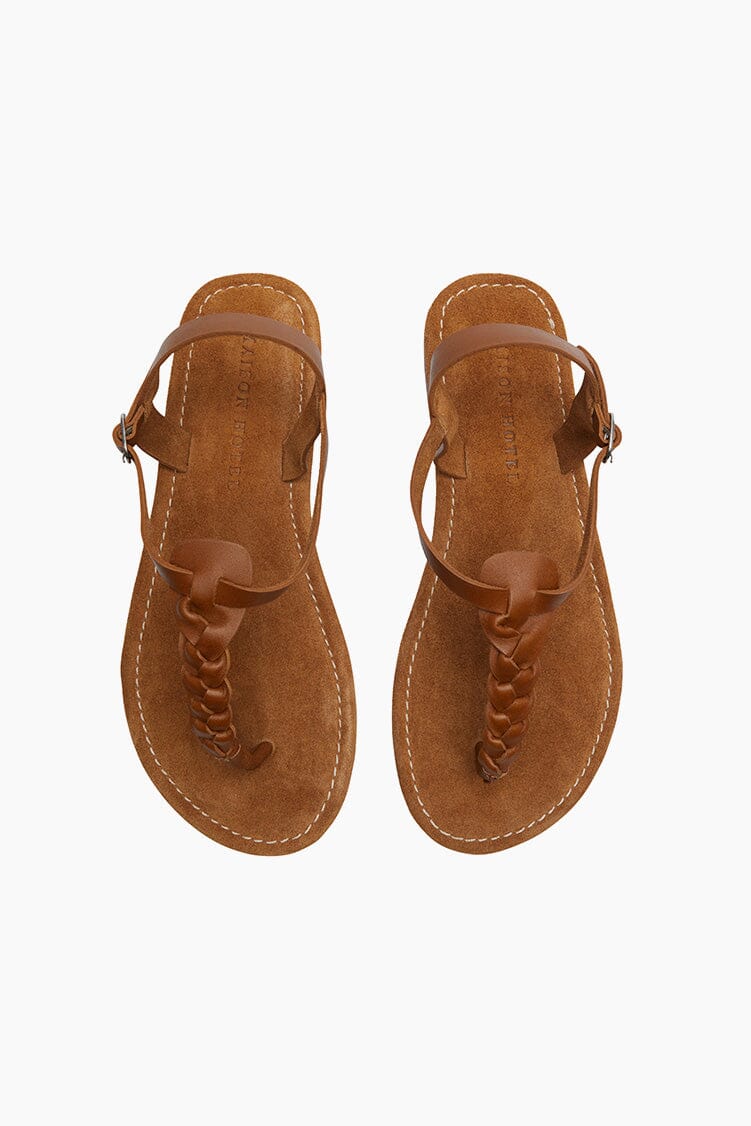 MAISON HOTELLedersandalen "GIULIETTA" brown