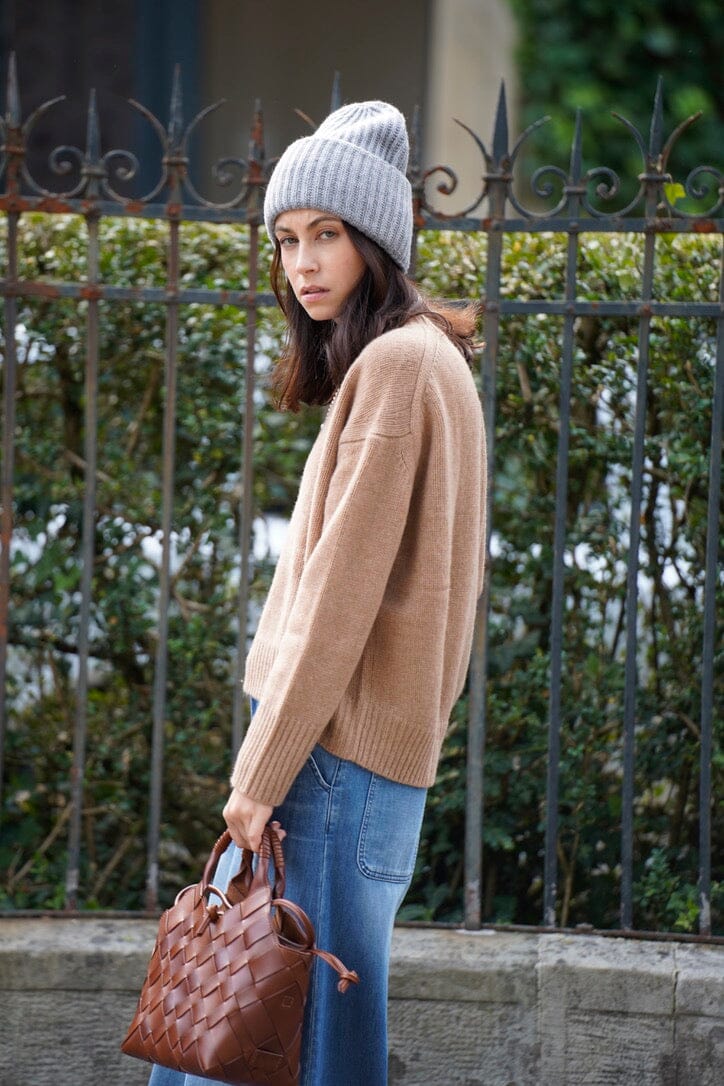 FFC Supersoft Mütze oder Beanie grau méliert