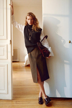 VANESSA BRUNO Baumwollmix Bluse "FATIMA" schwarz