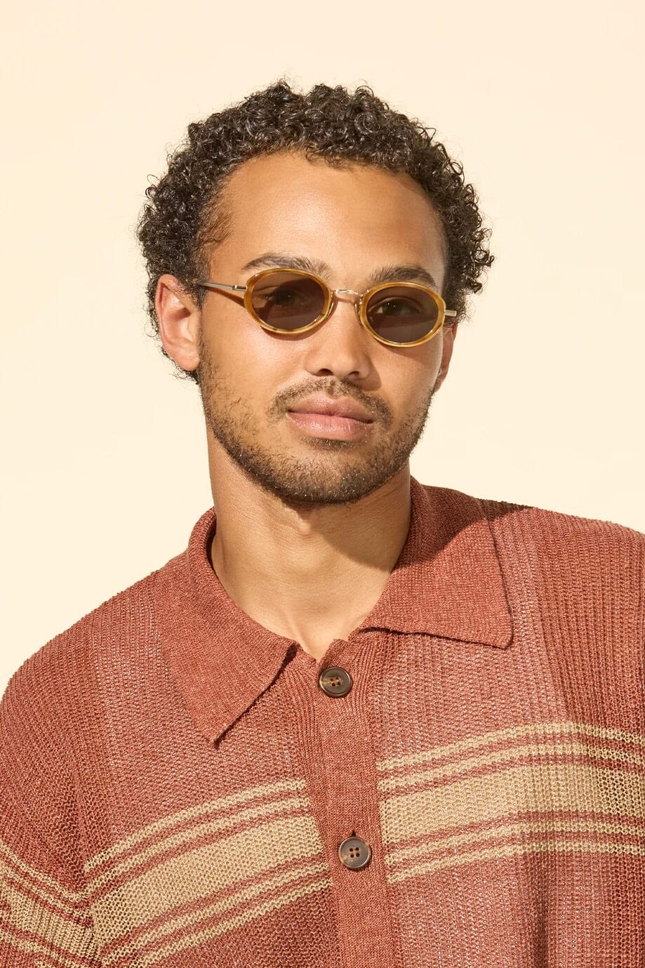 GARRETT LEIGHT Sonnenbrille "Alper" Amber Gold