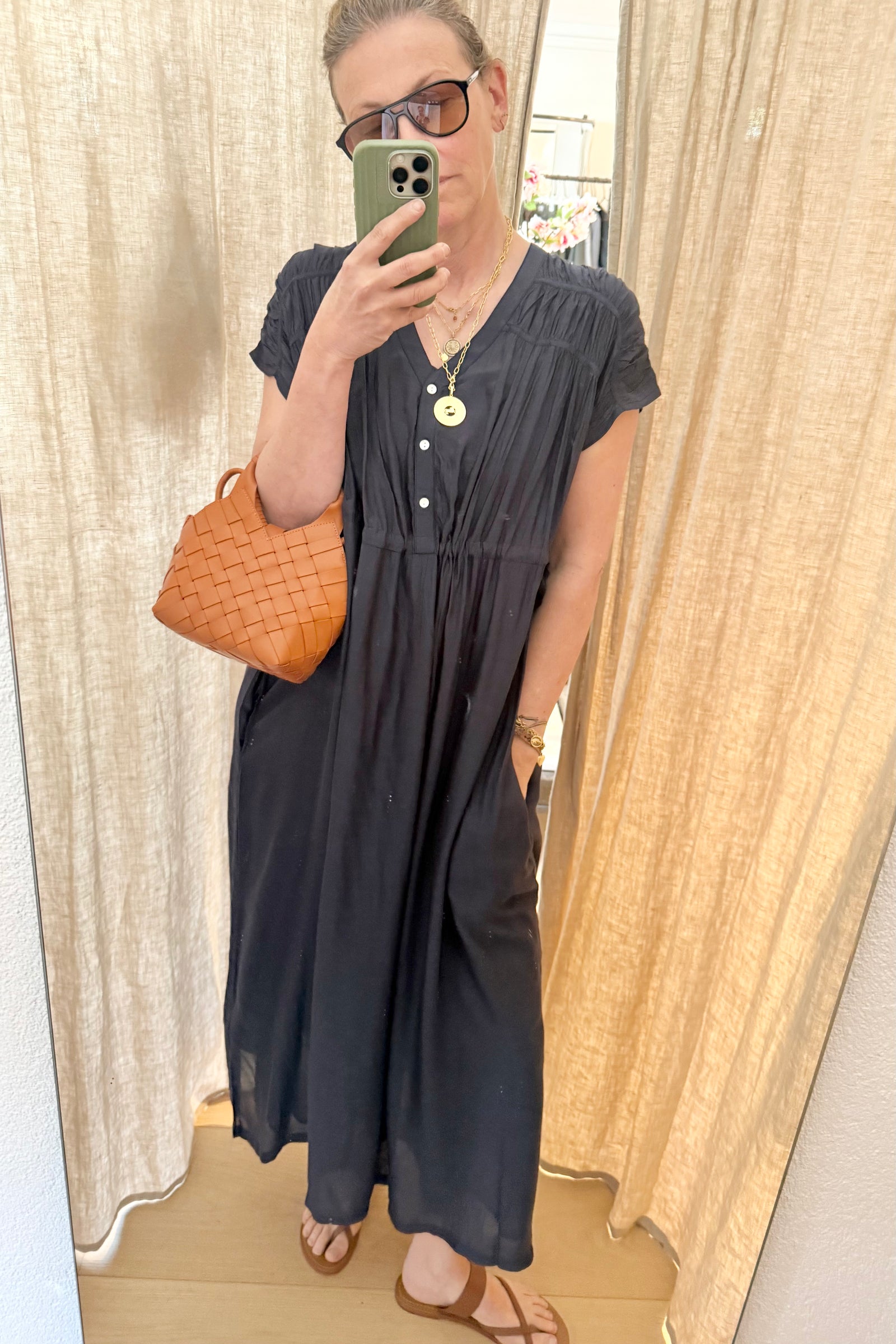 MAISON HOTEL Maxikleid "AGNES" navy