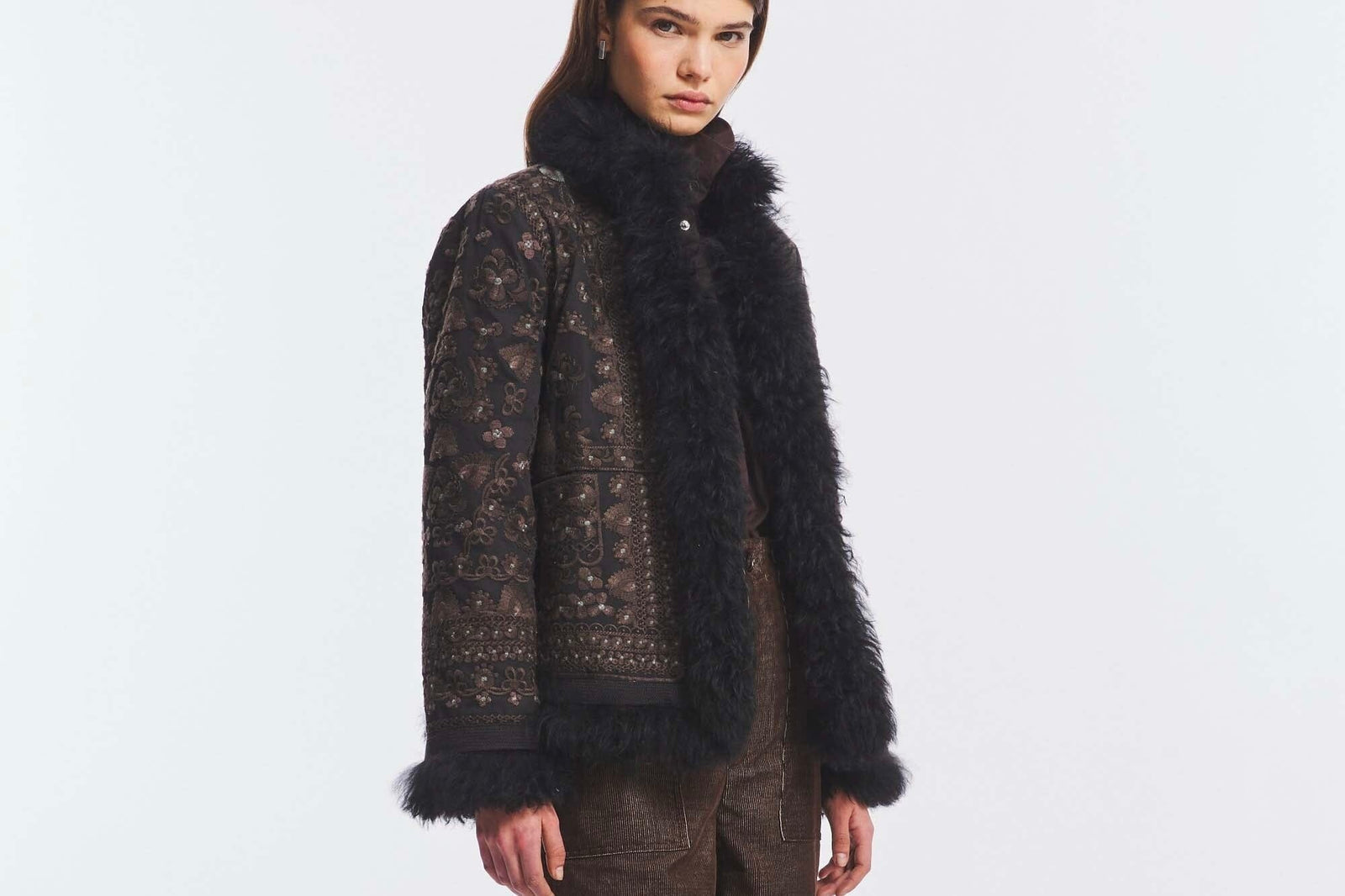 ANTIK BATIK Jacke "Sando" schwarz bestickt