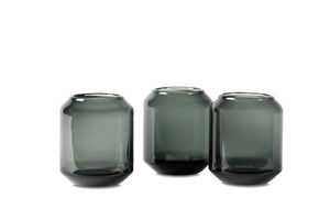 Gommaire SMALL Hurricane glass "Daniel" smoky brown