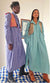 CLARAMONTE Baumwollkaftan "ALI" blue stripe