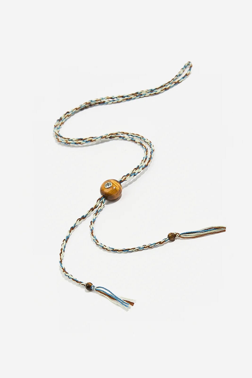 TAMARA TAICHMANN Baumwollkette "Candy"  Tiger Eye cobalt/cinnamon