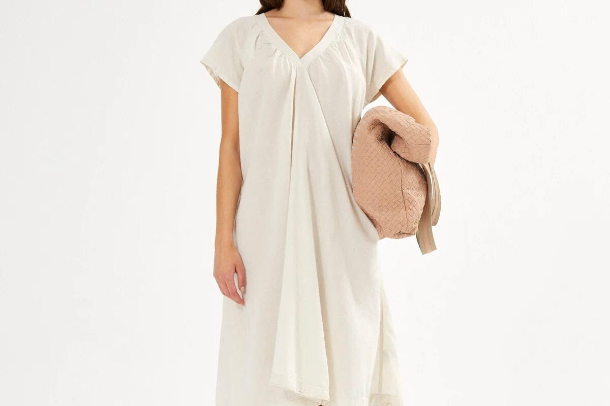 RABENS SALONER  Baumwollkleid "DIVINE" sandstone