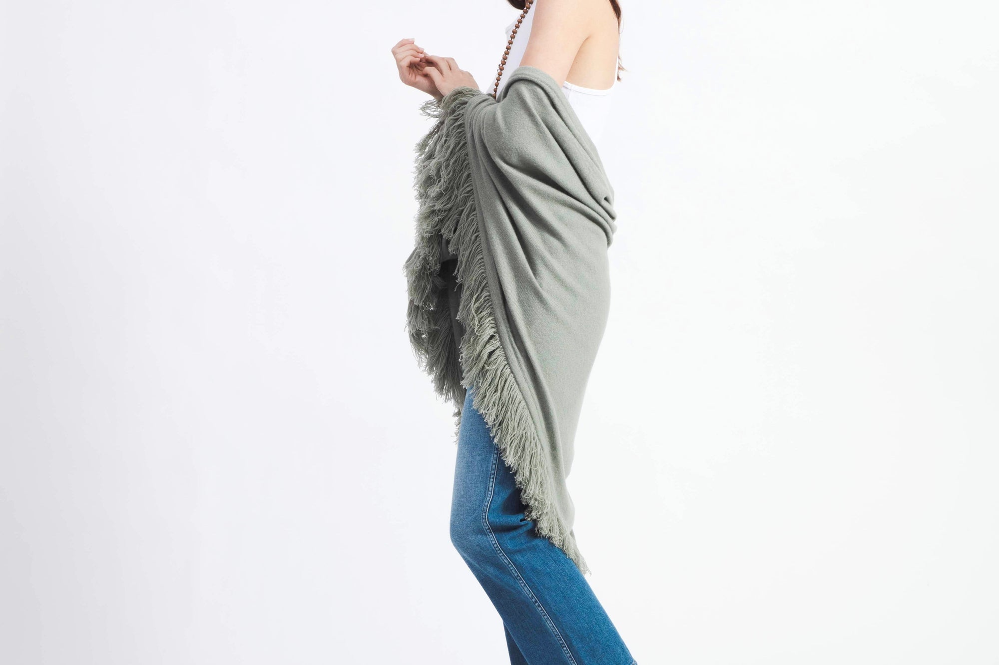 Choice by Réjane Rosenberger Cashmere Poncho wasabi