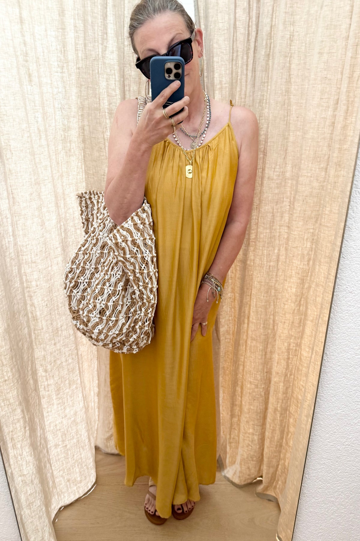 AYRE Trägerviscosekleid "LEXANE" terra