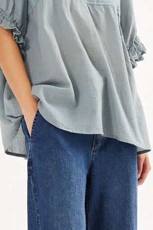 RABENS SALONER  Baumwollbluse "Dipsy" sandstone oder sage