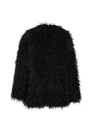 OAKWOOD Fake Fur Jacket "KIWI" schwarz