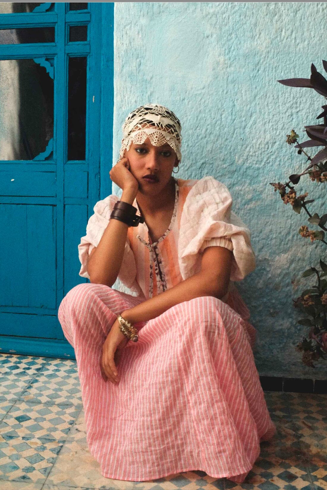 CLARAMONTE Baumwollkleid  "MATY" patch pink