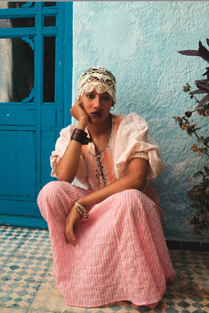 CLARAMONTE Baumwollkleid  "MATY" patch pink