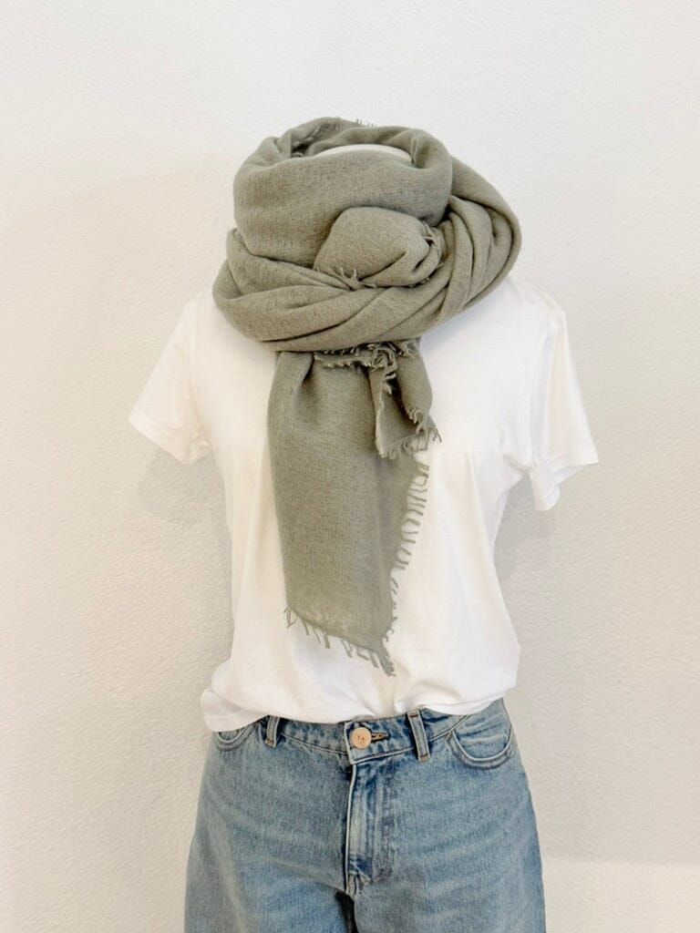 Choice by Réjane Rosenberger cashmere scarf gray méliert (MS-70027)
