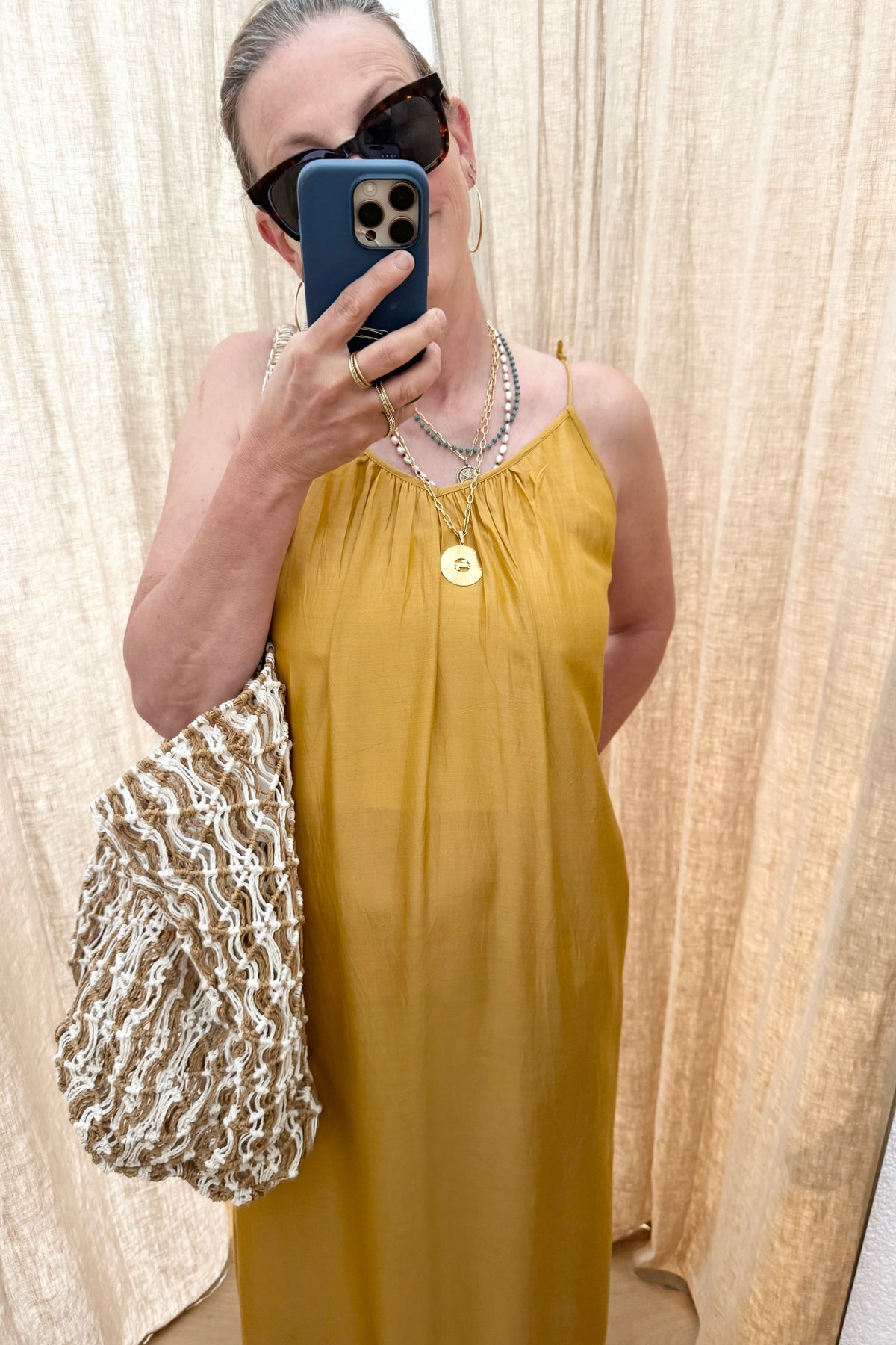 AYRE Trägerviscosekleid "LEXANE" terra