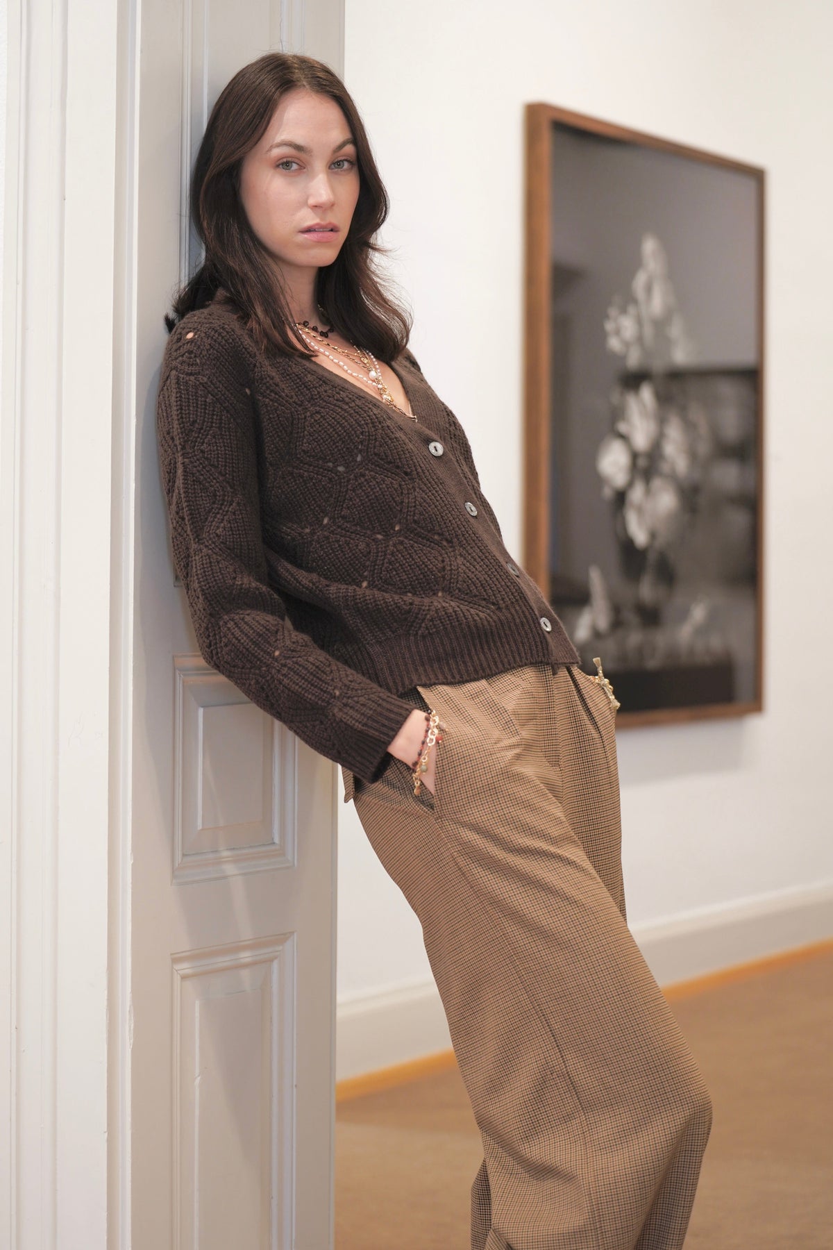 JONATHAN SIMKHAI Marlenehose "Juliette" carro camel