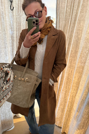 VIA MASINI velour corduroy jacket "MESA" chocolat