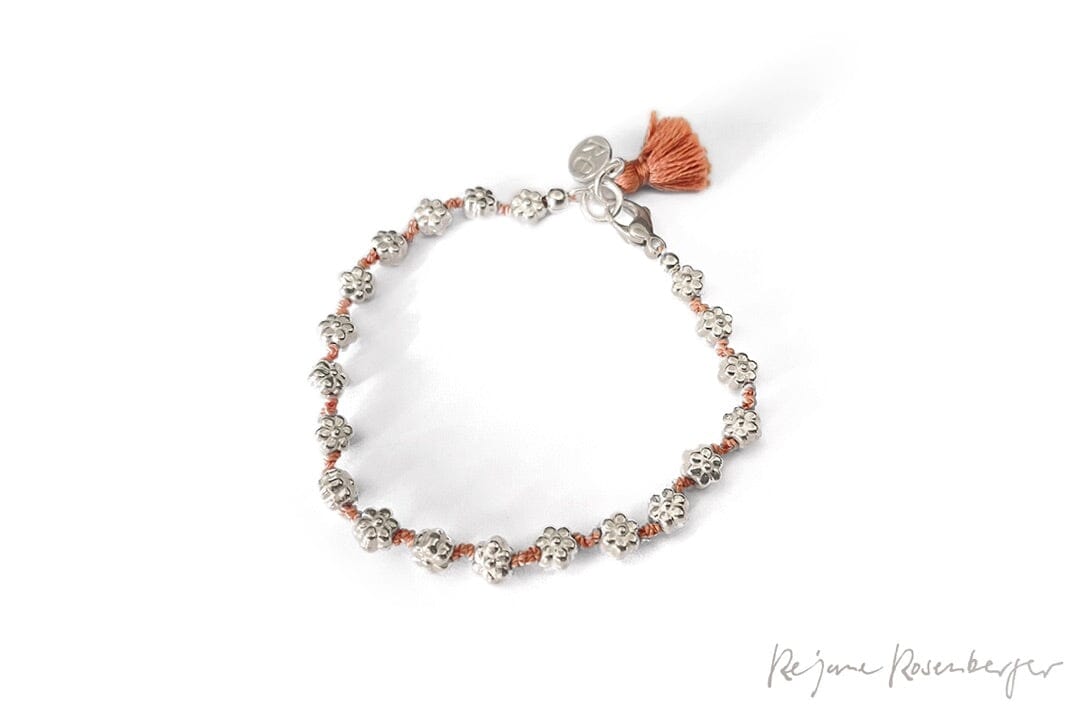 REJANE ROSENBERGER DESIGN Silberarmband "Fleur" geknüpft