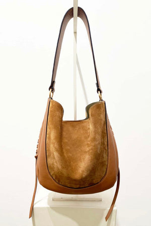 VANESSA BRUNO Ledertasche "Hobo" biscuit