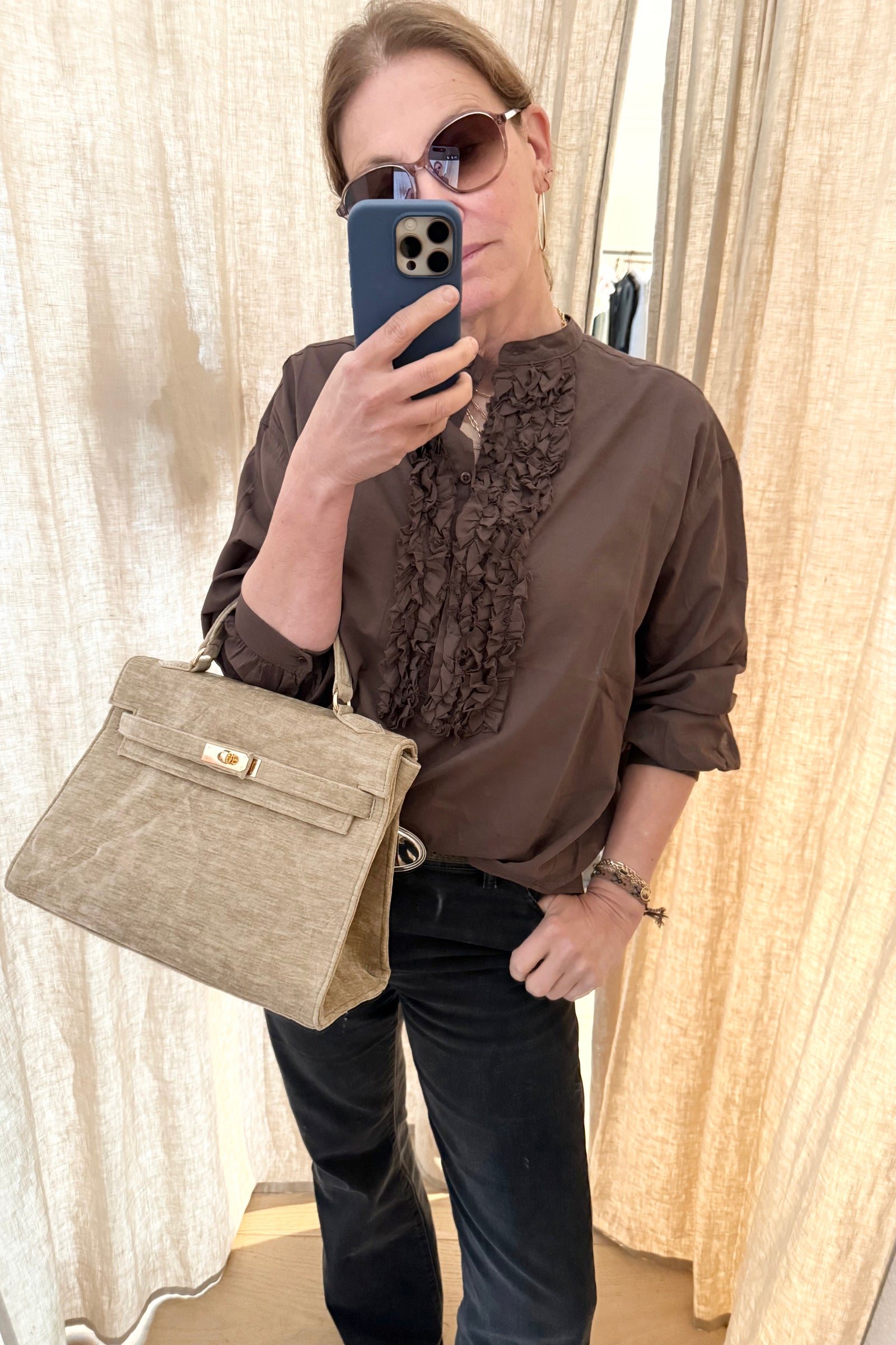 SOSUE cotton blouse "Antonia" slim white