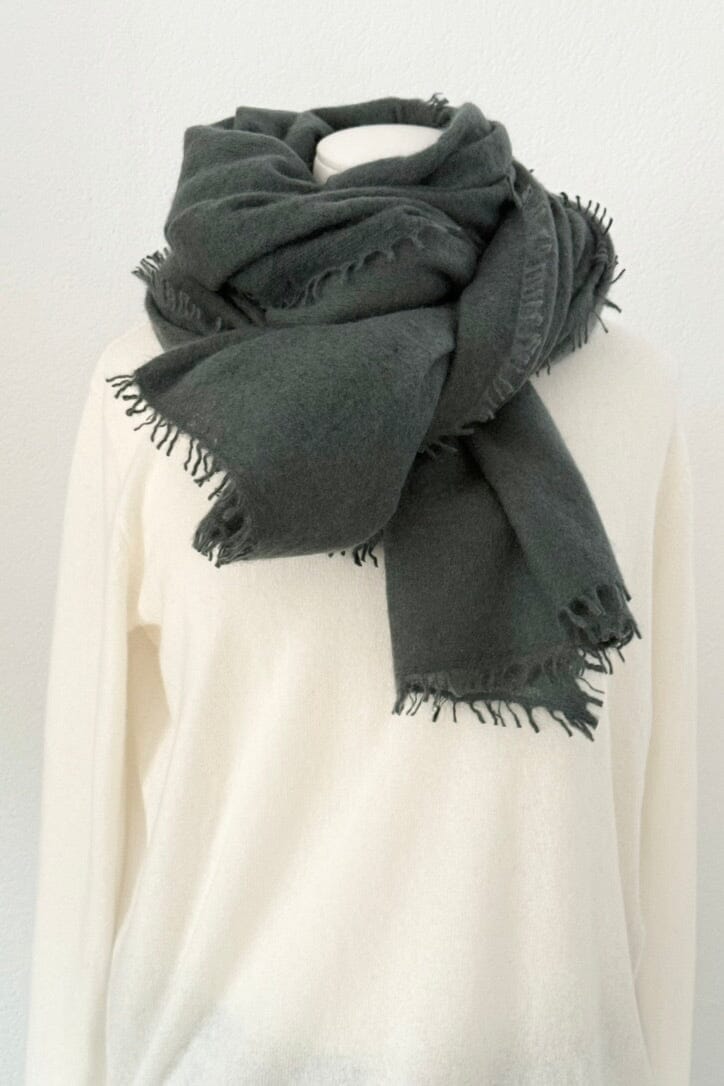 Choice by Réjane Rosenberger cashmere scarf gray méliert (MS-70027)