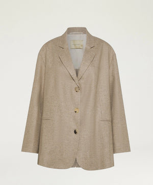 MOMONI Jacket "CANDY" wool chevron beige